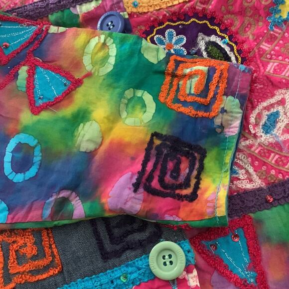 Lifestyle womens small vintage blazer colorful rainbow psych cute barbie quirky - Picture 8 of 12